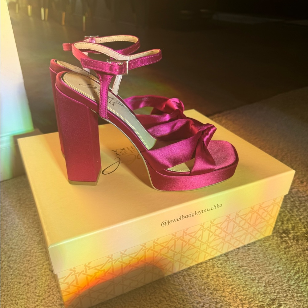 Fuchsia Platform Sandals